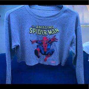 (Marvel-Spiderman)Crop top, -Long-Sleeve📲